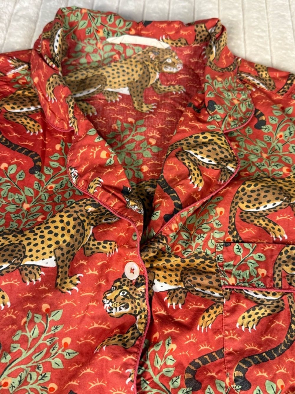 Printfresh Basheera Leopard Cotton Sleepshirt With Pockets Large - Picture 9 of 11